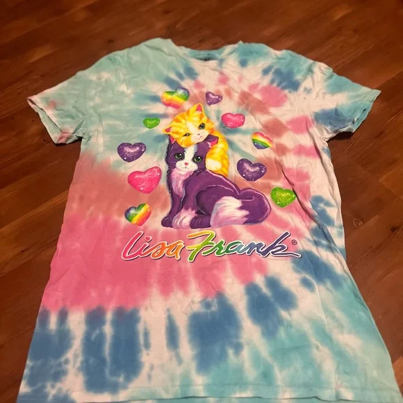 Lisa Frank Tie-Dye Cat T-Shirt - Picture 1 of 6
